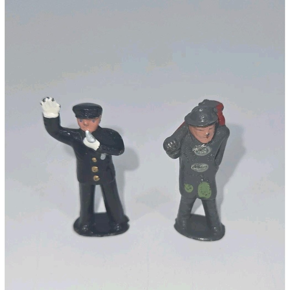 Vintage 1940s Barclay Manoil Lead Figures Conductor Hobo Dimestore Toy Lot USA